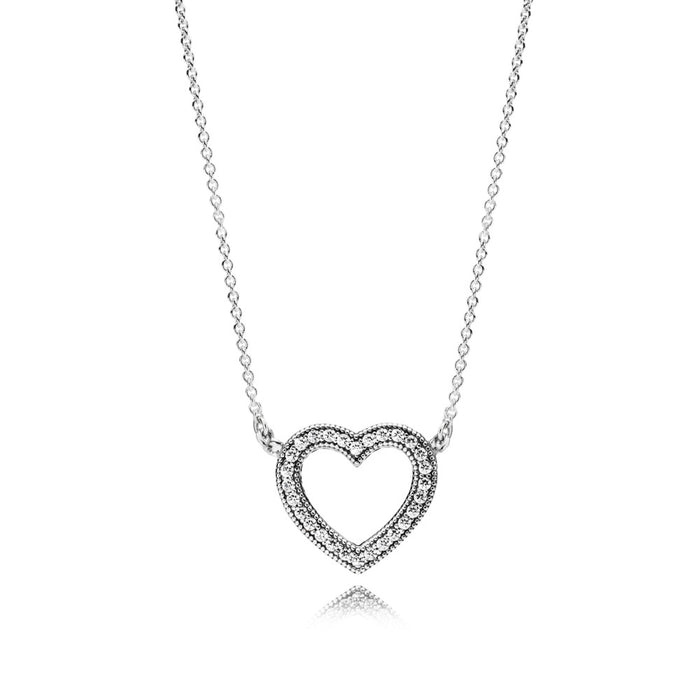 Necklace Loving Hearts of PANDORA with Clear Cubic Zirconia 45cm