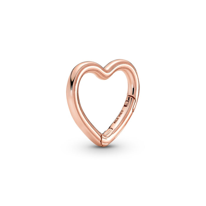 Heart 14k rose gold-plated connector