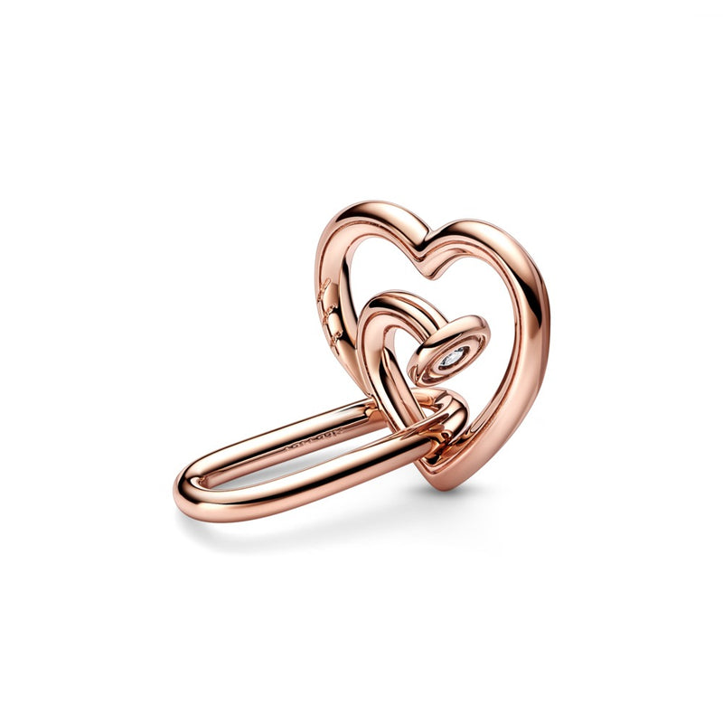 Nail heart 14k rose-gold plated link