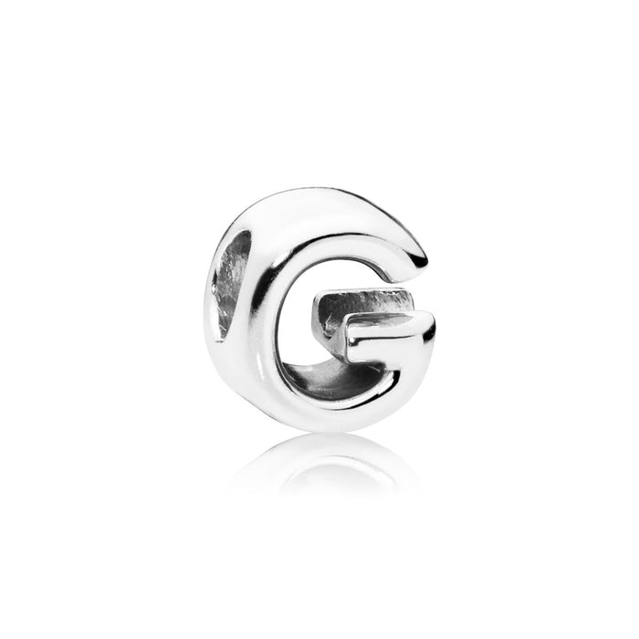 Letter G silver charm