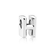 Letter H silver charm