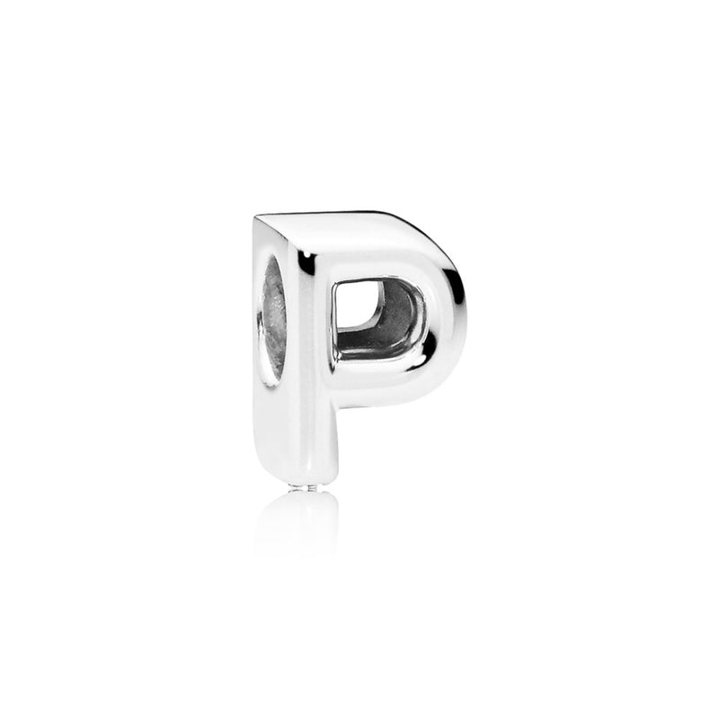 Letter P silver charm