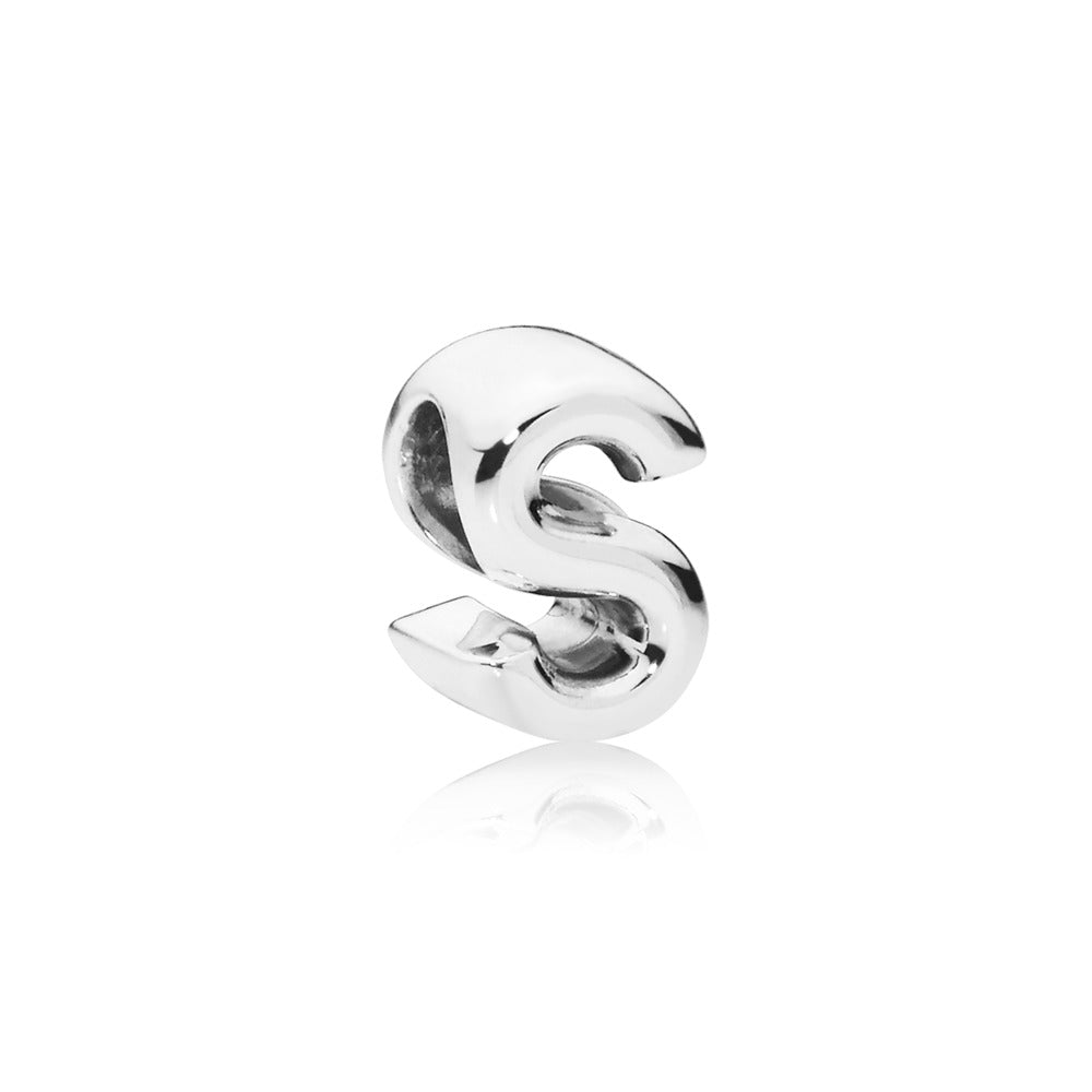 Letter S silver charm