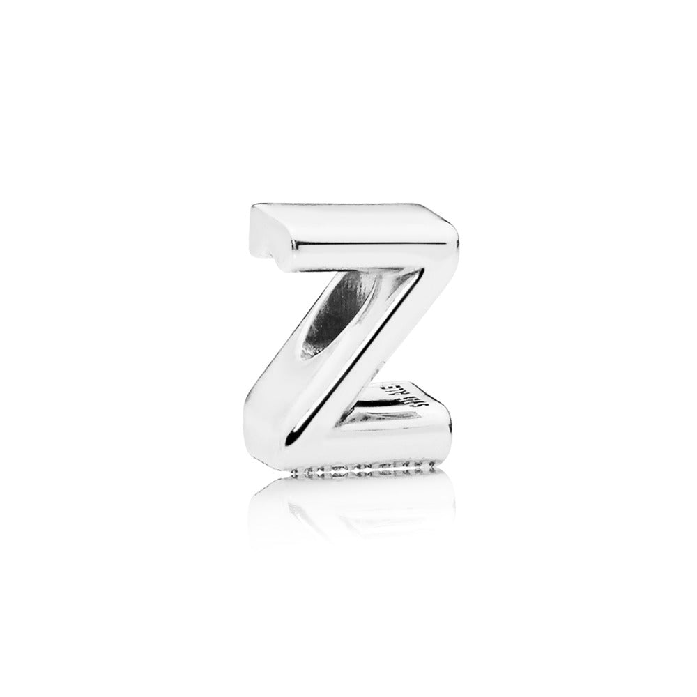 Letter Z silver charm