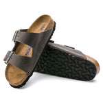 Birkenstock Arizona Soft Footbed Oiled Leather Sandals - Iron (Regular/Wide)