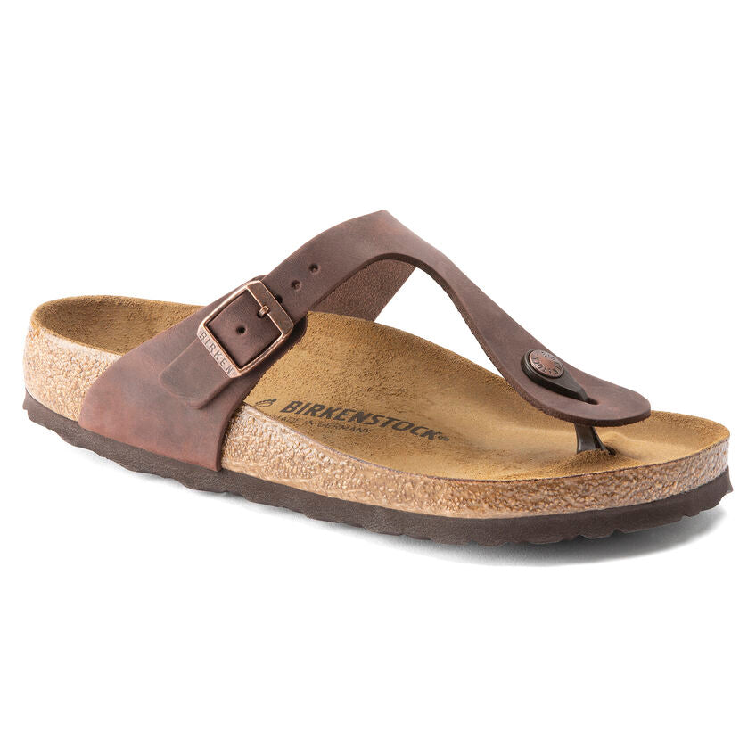 Birkenstock Gizeh Oiled Leather Sandals - Habana
