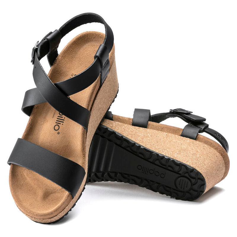 Birkenstock Sybil Leather Sandals - Black (Medium/Narrow)