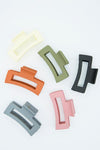 Matte Rectangular Hair Claws