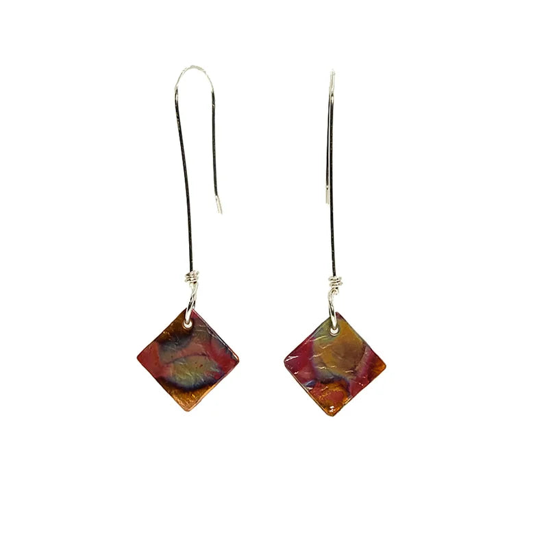 Geo Shape Firepainted Earrings