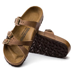 Birkenstock Franca Oiled Leather Sandals - Tobacco Brown (Regular/Wide)
