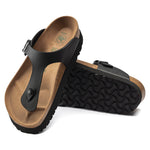 Birkenstock Gizeh Platform Vegan Birko-Flor Sandals - Black (Regular/Wide)