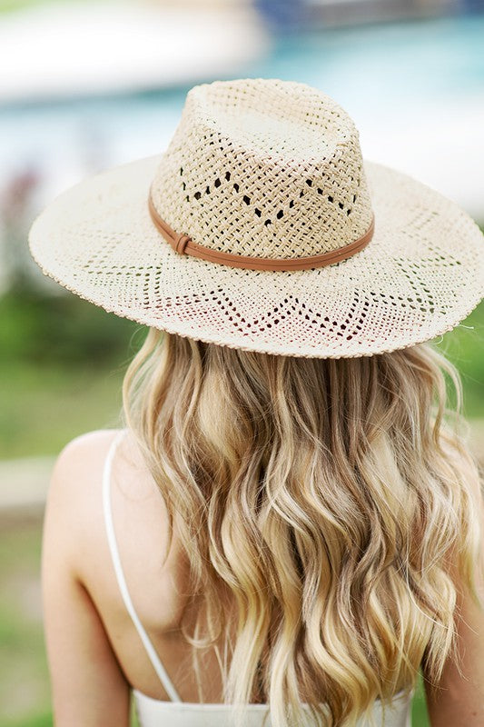 Soleil Wide Brim Woven Panama Hat