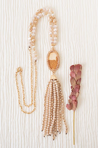 Beaded Tassel Necklace