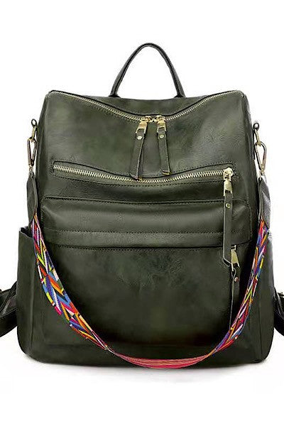 Margaret Convertible Strap Backpack - Green