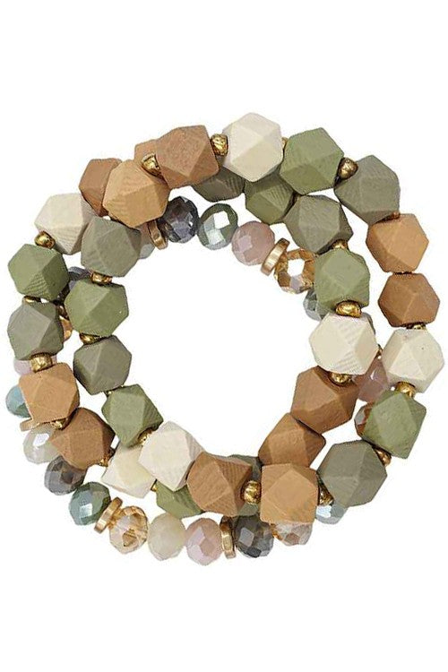 Multi-Colored Beaded Bracelet Set