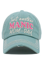 "Just Another Manic Mom-Day" Distressed Trucker Cap