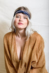 Ida Bohemian Stitch Print Twist-Front Headwrap