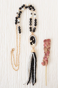 Beaded Tassel Necklace