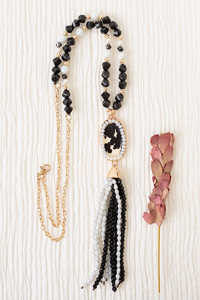 Beaded Tassel Necklace