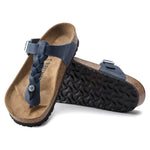 Birkenstock Gizeh Braided Oiled Leather Sandals - Navy (Regular/Wide)