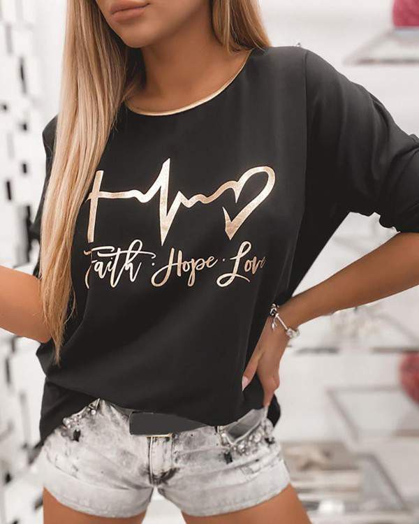 "Faith, Hope, Love" Graphic Sweatshirt