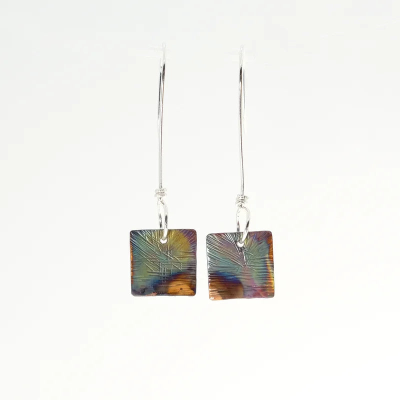 Geo Shape Firepainted Earrings